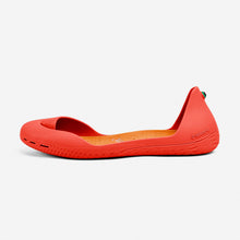 Load image into Gallery viewer, Freshoes Pepper Red with the Suede leather insoles Amber Orange side view

