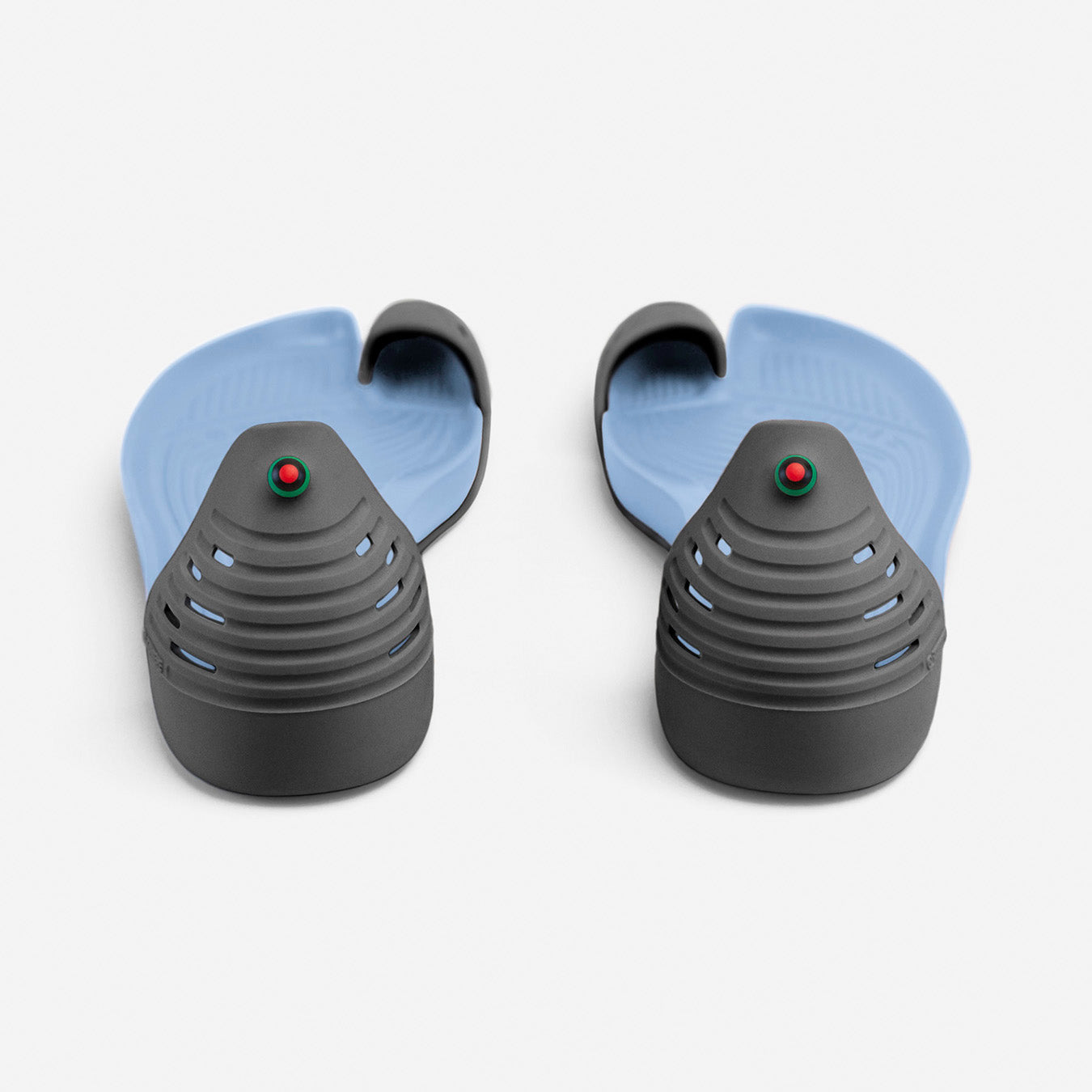 Jungle Light Black with Blue soles rear view