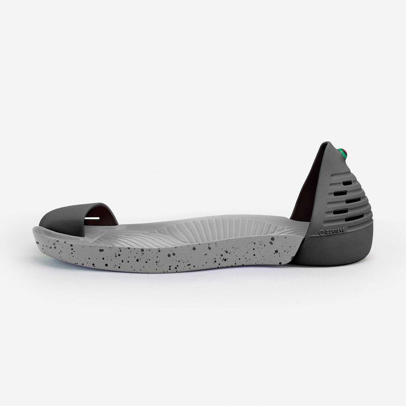 Jungle Light Black with Grey Inked soles side view