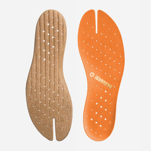Freshoes Suede leather insoles Amber Orange