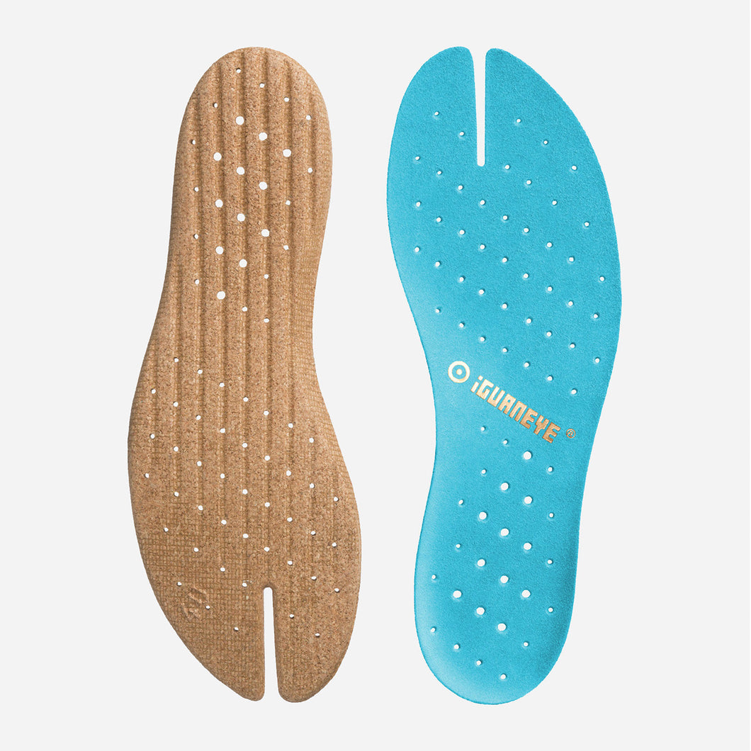 Freshoes Suede leather insoles Turquoise Blue