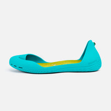 Lade das Bild in den Galerie-Viewer, Freshoes Lagoon with the Suede leather insoles Yellow Green side view
