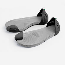 Load image into Gallery viewer, Jungle Light Black with Grey Inked soles perspective view
